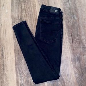 American Eagle Hi-Rise Jeggings Jeans Black